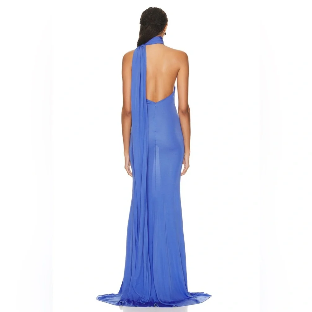 Alex Perry Elegant Blue One-Shoulder Dress - Picture 4 of 4